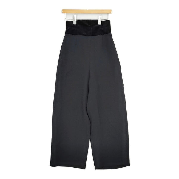 Liesse ポリエステル ハイウエスト パンツ チャコールグレー レディース リエス【中古】5-0915T∞