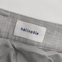 heliopole ポリエステルウール ワイド パンツ ライトグレー レディース エリオポール【中古】5-0416G∞