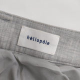 heliopole ポリエステルウール ワイド パンツ ライトグレー レディース エリオポール【中古】5-0416G∞
