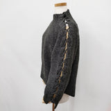 Ameri VINTAGE 02920120160 レースアップ アクリルウール セーター ニット チャコールグレー レディース アメリヴィンテージ【中古】5-0922T◎