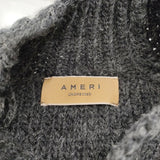 Ameri VINTAGE 02920120160 レースアップ アクリルウール セーター ニット チャコールグレー レディース アメリヴィンテージ【中古】5-0922T◎