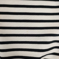 mizuiro-ind ボーダー ワイド チュニック 長袖Ｔシャツ カットソー ロンＴ ホワイト ブラック レディース ミズイロインド【中古】5-0324M∞