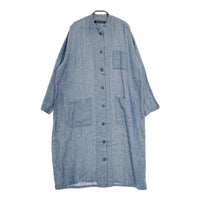 mizuiro-ind リネン ロング コート ブルー レディース ミズイロインド【中古】5-0324M∞