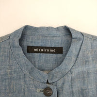 mizuiro-ind リネン ロング コート ブルー レディース ミズイロインド【中古】5-0324M∞
