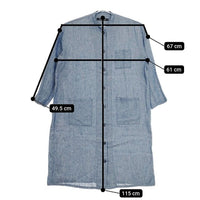 mizuiro-ind リネン ロング コート ブルー レディース ミズイロインド【中古】5-0324M∞