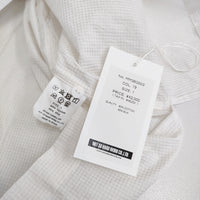 Toujours 未使用 コットンシルクギンガムチェッククロスフリルシャツ 定価46200円 ブラウス 23SS ホワイト レディース トゥジュー【中古】5-0323M♪