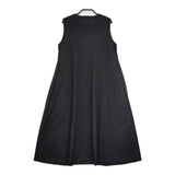 R&D.M.Co- Aライン フレア　ジャージ ノースリーブ ワンピース ブラック レディース オールドマンズテーラー【中古】5-0521S∞