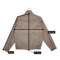R&D.M.Co- 新品 ロビンソンズチェック スウィングトップ where is my dog? ブルゾン ブラウン レディース オールドマンズテーラー【中古】5-0323M♪