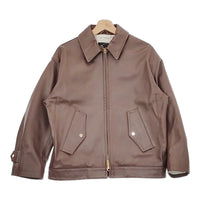 CINQUANTA IENA別注 LEATHER BZ レザーブルゾン 定価187000円 ジャケット 24AW ブラウン レディース チンクワンタ【中古】5-0131M♪