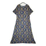 45R/45rpm インディゴギマニットプリントワンピース 定価52800円 ネイビー レディース フォーティーファイブアールピーエム【中古】5-0608S♪