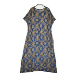 45R/45rpm インディゴギマニットプリントワンピース 定価52800円 ネイビー レディース フォーティーファイブアールピーエム【中古】5-0608S♪