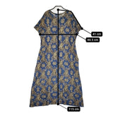 45R/45rpm インディゴギマニットプリントワンピース 定価52800円 ネイビー レディース フォーティーファイブアールピーエム【中古】5-0608S♪