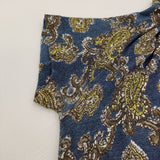 45R/45rpm インディゴギマニットプリントワンピース 定価52800円 ネイビー レディース フォーティーファイブアールピーエム【中古】5-0608S♪