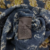 45R/45rpm インディゴギマニットプリントワンピース 定価52800円 ネイビー レディース フォーティーファイブアールピーエム【中古】5-0608S♪