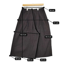 nest Robe 01193-1249 ミニチェックタックプリーツキュロット ウールコットン パンツ ブラウン ネイビー レディース ネストローブ【中古】5-0906T∞