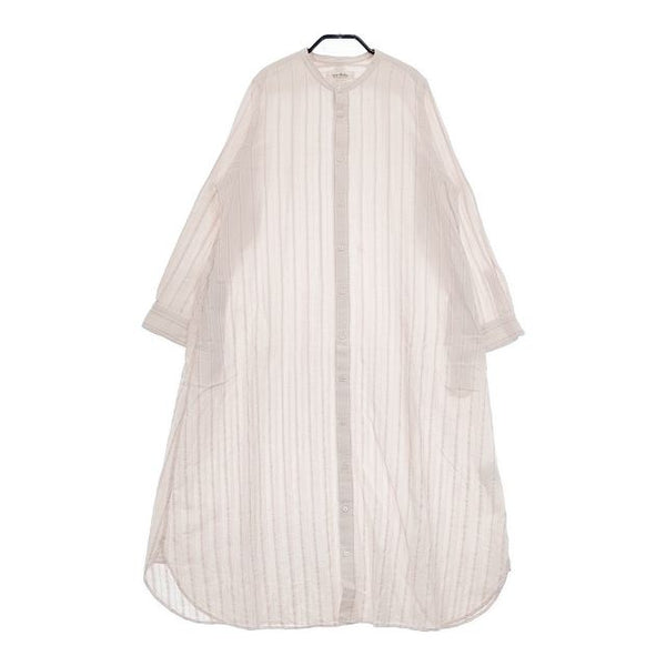 nest Robe 01211-1007 コットンリネンドビーストライプシャツ ワンピース ピンク レディース ネストローブ【中古】5-0405M∞