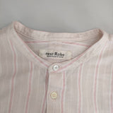 nest Robe 01211-1007 コットンリネンドビーストライプシャツ ワンピース ピンク レディース ネストローブ【中古】5-0405M∞