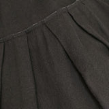 gasa ウールリネン 丸襟 ワンピース ブラック レディース ガサ【中古】5-0906T∞