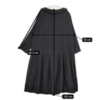 gasa ウールリネン 丸襟 ワンピース ブラック レディース ガサ【中古】5-0906T∞