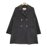 GANNI Wool Midi Jacket ウールミディジャケット F8505 定価78100円 チェスターコート 23AW チャコールグレー レディース ガニー【中古】5-0131A♪