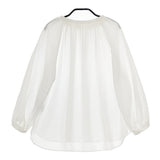 UNTITLED レーヨンポリエステル ギャザー BA153-33455JJ ブラウス シャツ ホワイト レディース アンタイトル【中古】5-0420M△