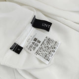 UNTITLED レーヨンポリエステル ギャザー BA153-33455JJ ブラウス シャツ ホワイト レディース アンタイトル【中古】5-0420M△