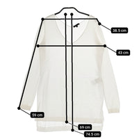 theory コットンニット Vネック 01-3101788 サイズS 長袖 ニット ホワイト レディース セオリー【中古】5-0420M△