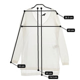 theory コットンニット Vネック 01-3101788 サイズS 長袖 ニット ホワイト レディース セオリー【中古】5-0420M△