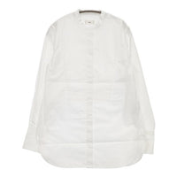 IENA バンドカラーオックスロングシャツ 定価16500円 比翼ボタン 長袖シャツ 23SS ホワイト レディース イエナ【中古】5-0807M∞