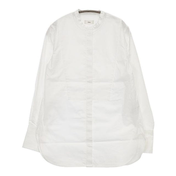 IENA バンドカラーオックスロングシャツ 定価16500円 比翼ボタン 長袖シャツ 23SS ホワイト レディース イエナ【中古】5-0807M∞