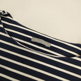 theory luxe ストレッチ素材 ボーダー 長袖Ｔシャツ カットソー ロンＴ ネイビー ホワイト レディース セオリーリュクス【中古】5-0807M∞