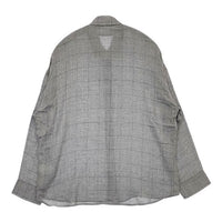 theory luxe レーヨンウール チェック 比翼ボタン 長袖シャツ グレー レディース セオリーリュクス【中古】5-0807M∞