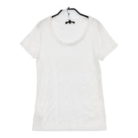 iCB 刺繍入り 定価11000円 サイズS CKKCYCM0413 レース 半袖Ｔシャツ カットソー ホワイト レディース アイシービー【中古】5-0608S♪