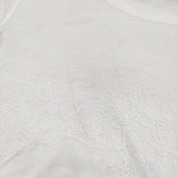 iCB 刺繍入り 定価11000円 サイズS CKKCYCM0413 レース 半袖Ｔシャツ カットソー ホワイト レディース アイシービー【中古】5-0608S♪