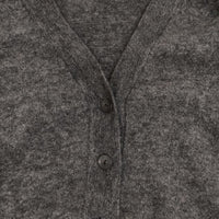 ARTISAN モヘヤ混 ノースリーブ ニット ロング カーディガン チャコールグレー レディース アルチザン【中古】5-0814T∞