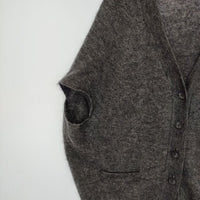 ARTISAN モヘヤ混 ノースリーブ ニット ロング カーディガン チャコールグレー レディース アルチザン【中古】5-0814T∞
