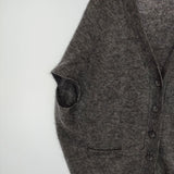 ARTISAN モヘヤ混 ノースリーブ ニット ロング カーディガン チャコールグレー レディース アルチザン【中古】5-0814T∞