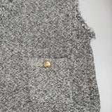 Jena espace merveilleux プルオーバー 金ボタン ノースリーブニット ベスト ブラック ホワイト レディース ジェナエスパスメルヴェイユ【中古】5-0814M∞