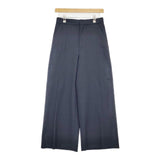 DRESSTERIOR ワイドスラックス リネン混 パンツ ネイビー レディース ドレステリア【中古】5-0807G∞