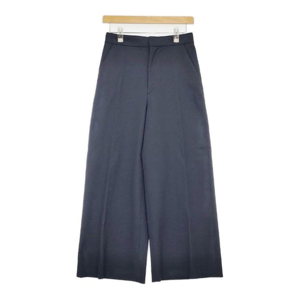 DRESSTERIOR ワイドスラックス リネン混 パンツ ネイビー レディース ドレステリア【中古】5-0807G∞