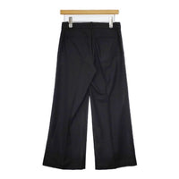 theory Light Saxony サキソニー ウール センタープレススラックス ワイド パンツ ブラック レディース セオリー【中古】5-0814T∞