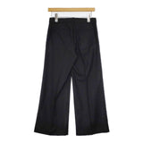 theory Light Saxony サキソニー ウール センタープレススラックス ワイド パンツ ブラック レディース セオリー【中古】5-0814T∞