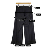 theory Light Saxony サキソニー ウール センタープレススラックス ワイド パンツ ブラック レディース セオリー【中古】5-0814T∞