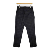 theory luxe サキソニーチェック SAXONY CHECK ウール センタープレススラックス パンツ ブラック レディース セオリーリュクス【中古】5-0814T∞