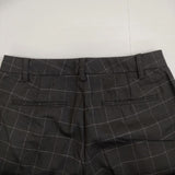 theory luxe サキソニーチェック SAXONY CHECK ウール センタープレススラックス パンツ ブラック レディース セオリーリュクス【中古】5-0814T∞