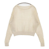 SLOBE IENA 5Gメッシュアミニットプルオーバー 定価13200円 ニット 23AW アイボリー レディース スローブイエナ【中古】5-0807M∞