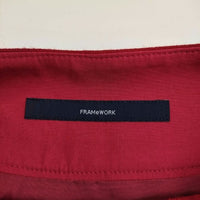 FRAMeWORK ハイカウントサキソニーフレアスカート ウール スカート レッド レディース フレームワーク【中古】5-0814T∞