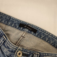 Johnbull スキニージーンズ ストレッチ素材 ダメージ加工 デニムパンツ ライトブルー レディース ジョンブル【中古】5-0807G∞