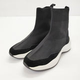 Le Talon ハイカットスニーカー スリッポン サイズL スニーカー ブラック ホワイト レディース ルタロン【中古】5-0313G◎