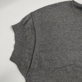 theory CASHCOTTON コットンカシミヤ 半袖 セーター ニット グレー レディース セオリー【中古】5-0814T∞
